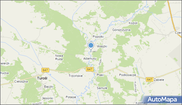 mapa Dudy Nadrzeczne, Dudy Nadrzeczne na mapie Targeo